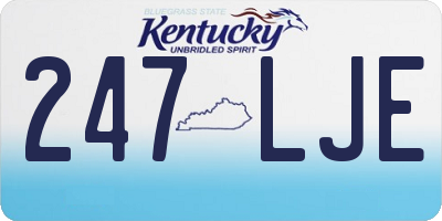 KY license plate 247LJE
