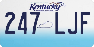 KY license plate 247LJF