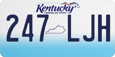 KY license plate 247LJH