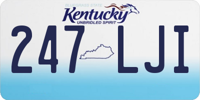 KY license plate 247LJI