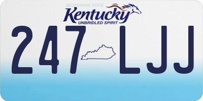 KY license plate 247LJJ