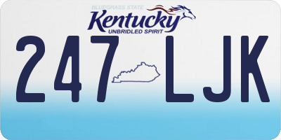 KY license plate 247LJK