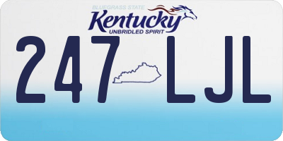 KY license plate 247LJL