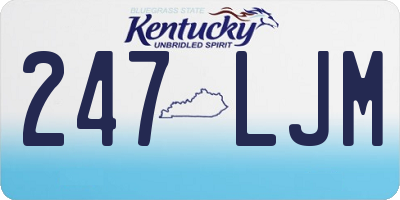 KY license plate 247LJM