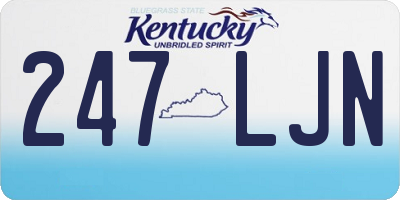 KY license plate 247LJN