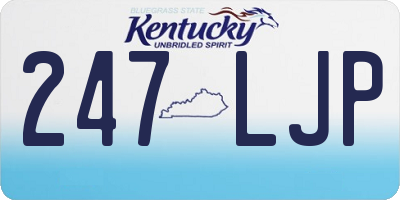 KY license plate 247LJP