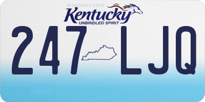 KY license plate 247LJQ