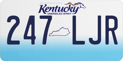 KY license plate 247LJR