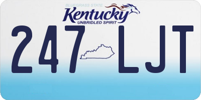 KY license plate 247LJT