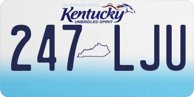 KY license plate 247LJU