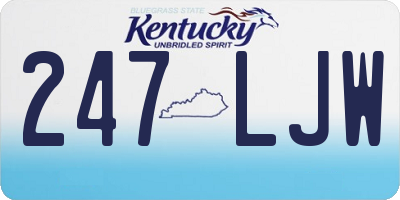 KY license plate 247LJW