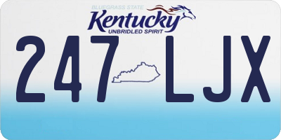 KY license plate 247LJX