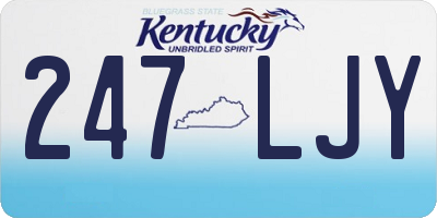 KY license plate 247LJY