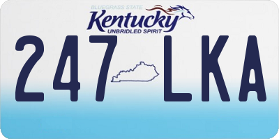 KY license plate 247LKA