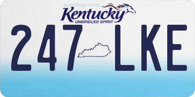 KY license plate 247LKE