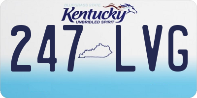 KY license plate 247LVG