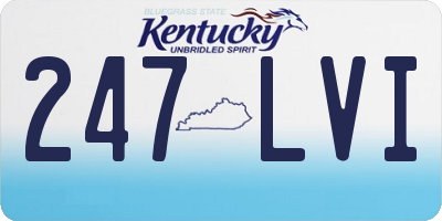 KY license plate 247LVI