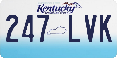 KY license plate 247LVK