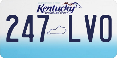 KY license plate 247LVO