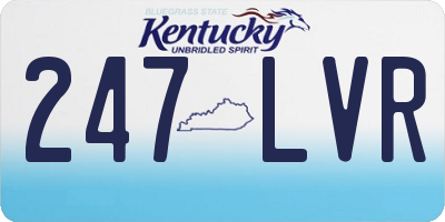 KY license plate 247LVR
