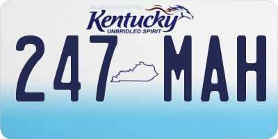 KY license plate 247MAH