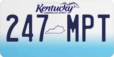 KY license plate 247MPT
