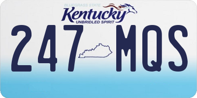 KY license plate 247MQS