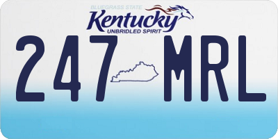KY license plate 247MRL