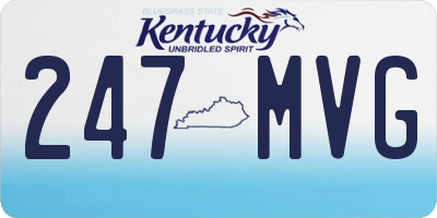 KY license plate 247MVG
