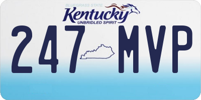 KY license plate 247MVP