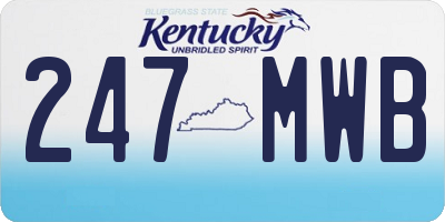 KY license plate 247MWB