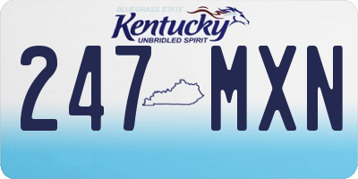 KY license plate 247MXN