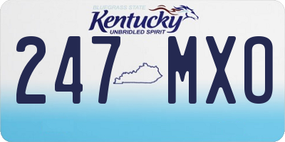 KY license plate 247MXO