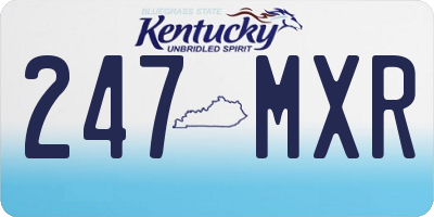 KY license plate 247MXR