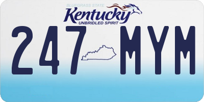 KY license plate 247MYM