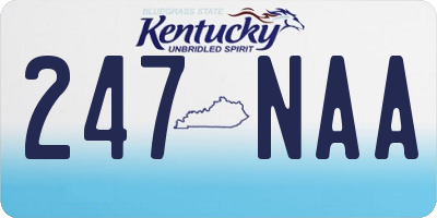 KY license plate 247NAA