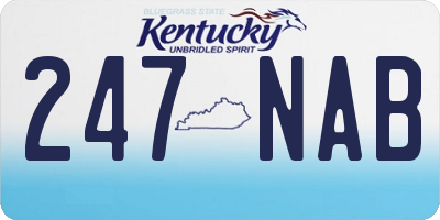 KY license plate 247NAB
