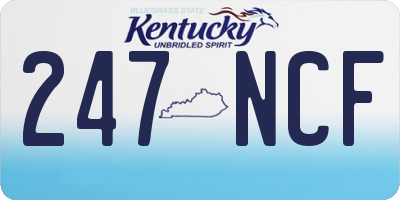 KY license plate 247NCF