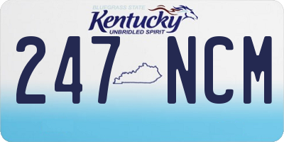 KY license plate 247NCM