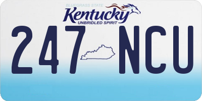 KY license plate 247NCU
