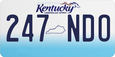 KY license plate 247NDO