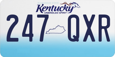KY license plate 247QXR