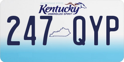 KY license plate 247QYP