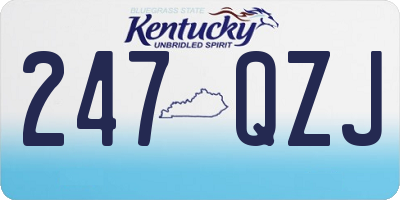 KY license plate 247QZJ