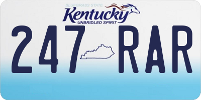 KY license plate 247RAR