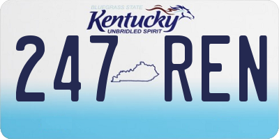 KY license plate 247REN