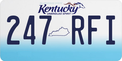 KY license plate 247RFI
