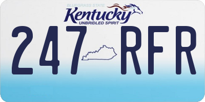 KY license plate 247RFR
