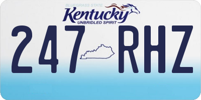 KY license plate 247RHZ
