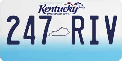 KY license plate 247RIV